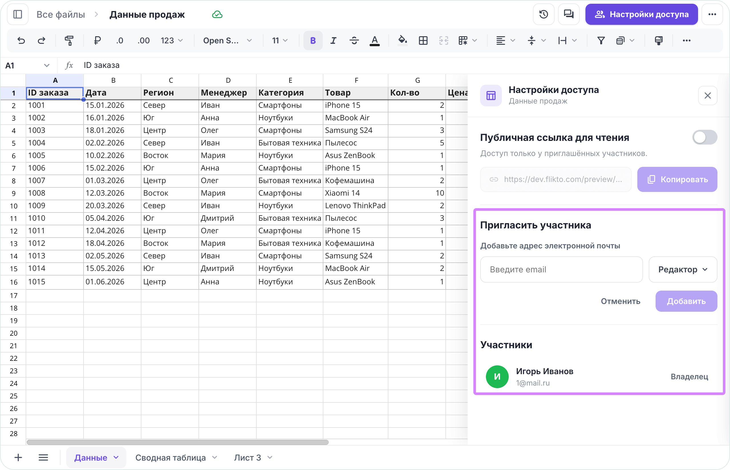 Приглашение соавторов